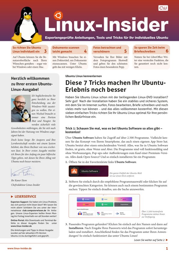 Linux-Insider-Startausgabe